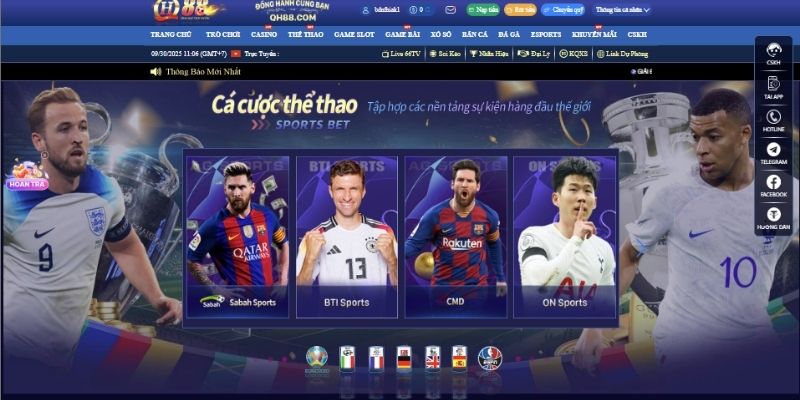 Các chuyên mục trò chơi phổ biến tại QH88 nhà cái uy tín